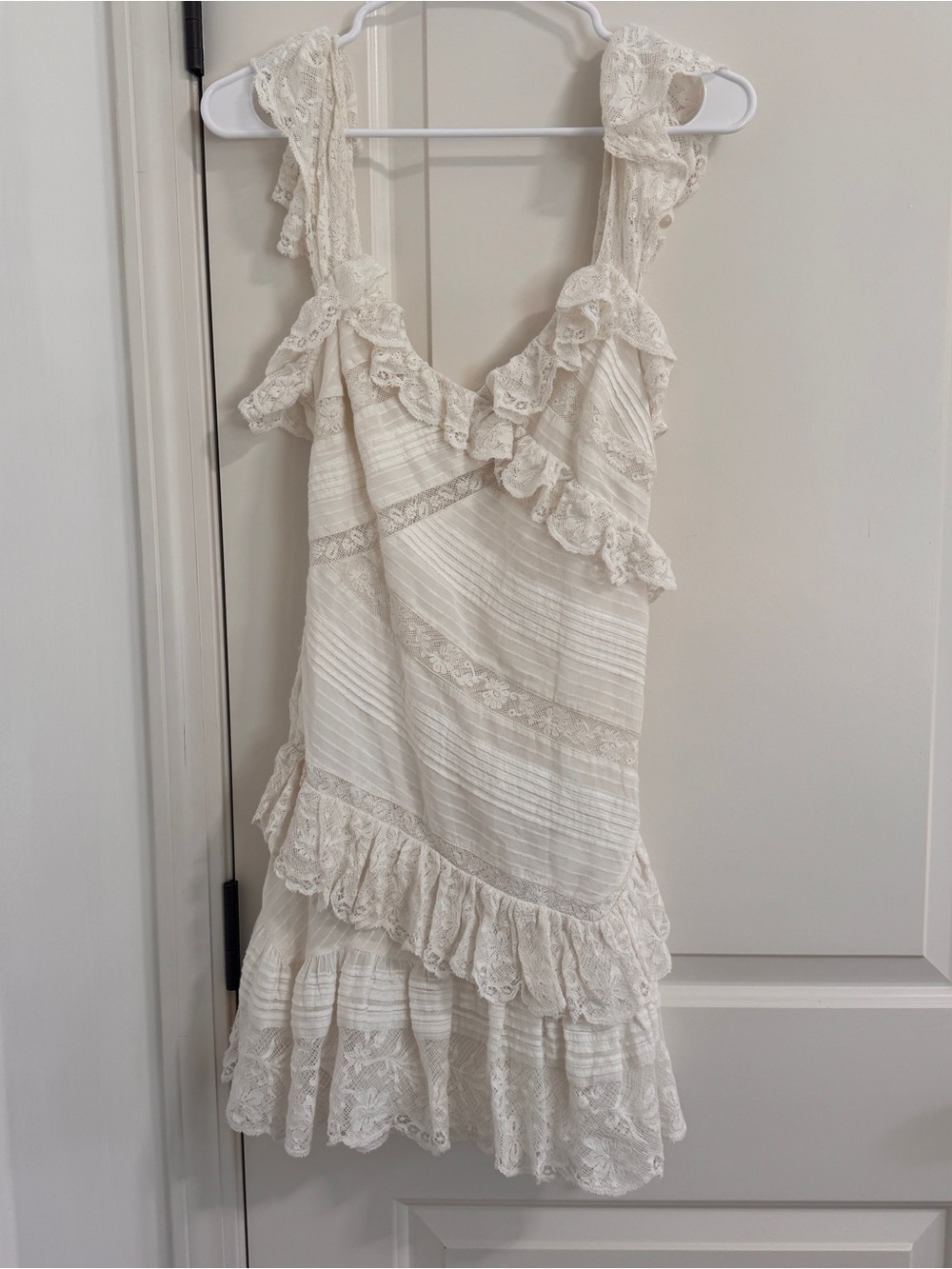 Ivory Lace Ruffle Sundress - Women